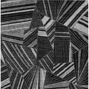 3' X 5' Black And Gray Geometric Washable Indoor Outdoor Area Rug