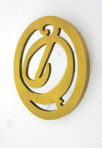 1" X 7.75" X 9.5" Yellow, Cottage Style, Wall Decor - Letter D - 689805004774