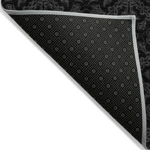 5' X 8' Gray And Charcoal Medallion Washable Indoor Outdoor Area Rug