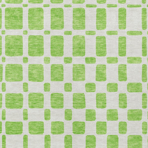 3' X 5' Lime Green And Ivory Geometric Washable Indoor Outdoor Area Rug Transitional Style - Lime Green, Ivory Color