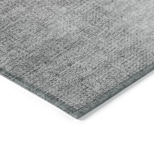 5' X 8' Gray And Silver Abstract Washable Indoor Outdoor Area Rug