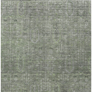 3' X 5' Fern Green And Gray Southwestern Washable Indoor Outdoor Area Rug