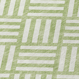 5' X 8' Artichoke Green And Ivory Geometric Washable Indoor Outdoor Area Rug - 608219187439