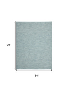 7' X 10' Aqua Indoor Outdoor Area Rug - Aqua