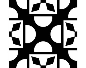 8" X 8" Black and White Coli Peel and Stick Tiles - 4512839546193