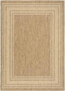 6' X 9' Natural Geometric Indoor Outdoor Area Rug