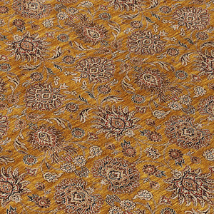 3' X 5' Copper Beige And Taupe Floral Washable Indoor Outdoor Area Rug