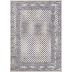 5' X 7' Blue Geometric Indoor Outdoor Area Rug - 606114678519