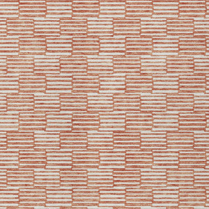 5' X 8' Salmon And Ivory Geometric Washable Indoor Outdoor Area Rug - 608219151768