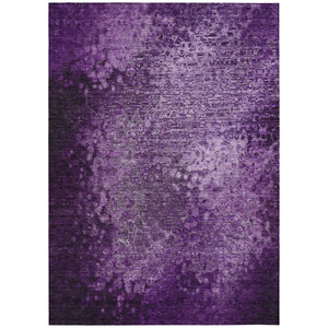 5' X 8' Purple Washable Non Skid Indoor Outdoor Area Rug - Purple