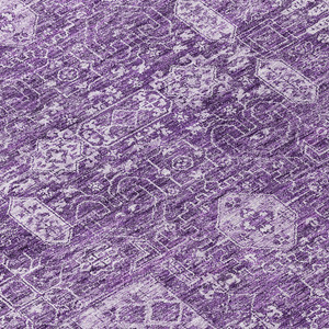 3' X 5' Purple Lilac And Lavender Oriental Washable Indoor Outdoor Area Rug