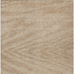 5' X 8' Khaki And Brown Abstract Washable Indoor Outdoor Area Rug