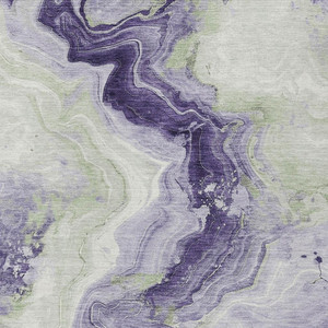 5' X 8' Lavender And Mint Green Abstract Washable Indoor Outdoor Area Rug