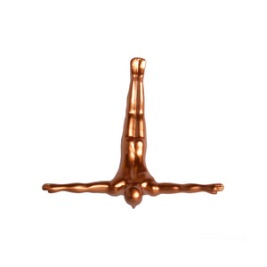 6.5" x 2.5" x 6.5" Bronze Diver - Wall Art - 4512822748719
