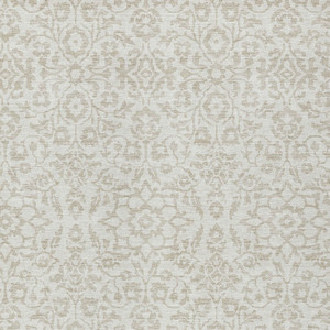 3' X 5' Ivory And Beige Damask Washable Indoor Outdoor Area Rug