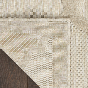 4' X 6' Cream And Beige Trellis Indoor Outdoor Area Rug