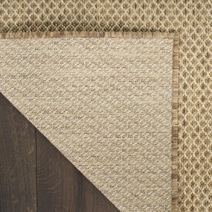 5' X 7' Tan And Brown Geometric Indoor Outdoor Area Rug