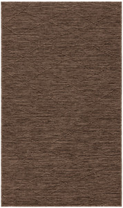 3' X 5' Dark Brown And Brown Geometric Indoor Outdoor Area Rug