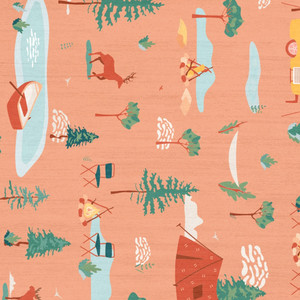 7' X 9' Orange Indoor Outdoor Area Rug