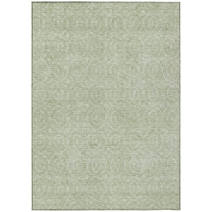 3' X 5' Mint Green Geometric Washable Indoor Outdoor Area Rug