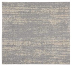 5' Gray And Beige Square Abstract Indoor Outdoor Area Rug