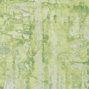 5' X 8' Lime Green And Ivory Abstract Washable Indoor Outdoor Area Rug - Lime Green, Ivory