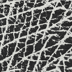 3' X 5' Black and White Abstract Washable Non Skid Indoor Outdoor Area Rug