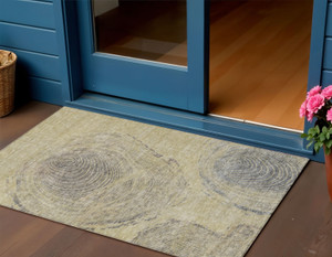 3' X 5' Beige Taupe And Gray Abstract Washable Indoor Outdoor Area Rug - Beige, Taupe, Gray