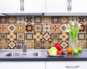 8" x 8" Shades of Brown Mosaic Peel and Stick Removable Tiles - 4512839549699