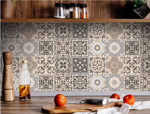 4" x 4" Espresso Brown Mosaic Peel and Stick Removable Tiles - 4512839548104