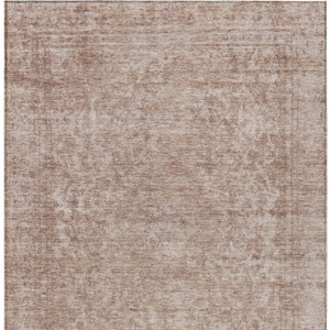 5' X 8' Copper And Beige Abstract Washable Indoor Outdoor Area Rug - Copper, Beige