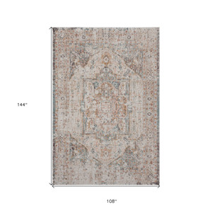 9' X 12' Beige Indoor Outdoor Area Rug