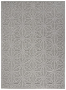 6' X 9' Light Gray And Gray Geometric Indoor Outdoor Area Rug