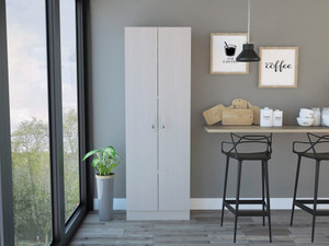 71" Light Gray Wood Pantry Or Storage Closet - 880016514681