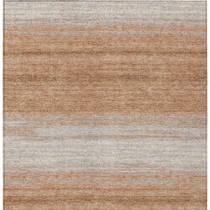 3' X 5' Copper And Beige Abstract Washable Indoor Outdoor Area Rug - Copper, Beige