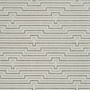 5' X 7' Cream and Beige Geometric Distressed Indoor Outdoor Area Rug