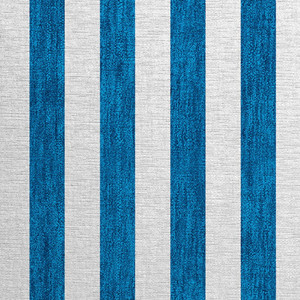 2' X 3' Navy Blue Striped Washable Non Skid Indoor Outdoor Area Rug - 608219139391