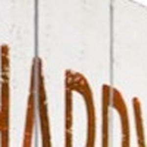 72" White And Orange Rustic Solid Wood Happy Harvest Porch Sign