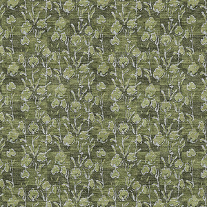 3' X 5' Olive Green Artichoke Green And Ivory Floral Washable Indoor Outdoor Area Rug