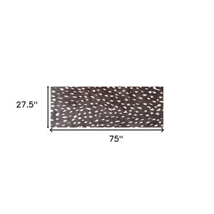 2' X 6' Chocolate Animal Print Washable Runner Rug With Uv Protection