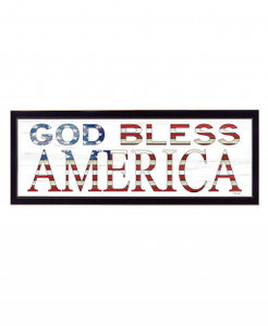 God Bless America 7 Black Framed Print Wall Art