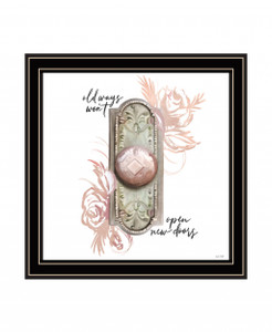 Old Ways in Blush 1 Black Framed Print Wall Art