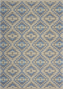 3' x 5' Blue Decorative Lattice Area Rug