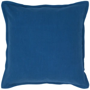 Blue Solid Flange Edged Modern Down Throw Pillow - 808230114302