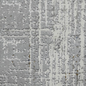 2' x 3' Gray and Gold Abstract Power Loom Area Rug