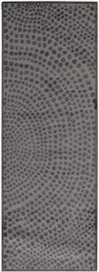 8' Gray Silver And Ivory Abstract Stain Resistant Runner Rug - 606114112198