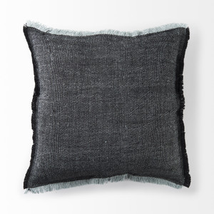 20" Gray Linen Throw Pillow Cover