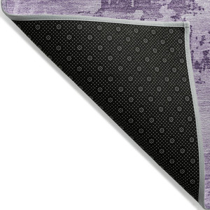 3' X 5' Lavender And Purple Abstract Washable Indoor Outdoor Area Rug - 608219387976