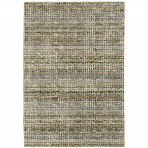 8' X 11' Gray and Ivory Abstract Power Loom Area Rug