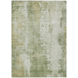 3' X 5' Sage And Ivory Abstract Washable Indoor Outdoor Area Rug - 880016710250